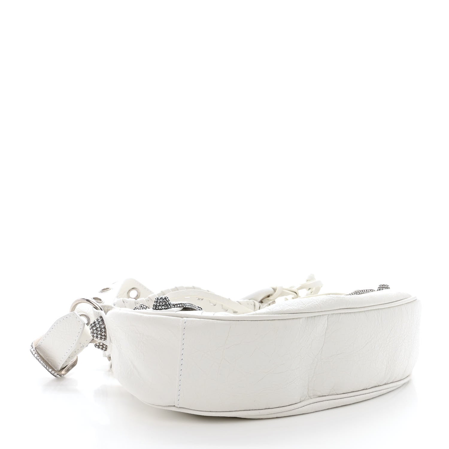 Balenciaga Agneau Arena Crystal Le Cagole Shoulder Bag XS Optic White 4 of 11