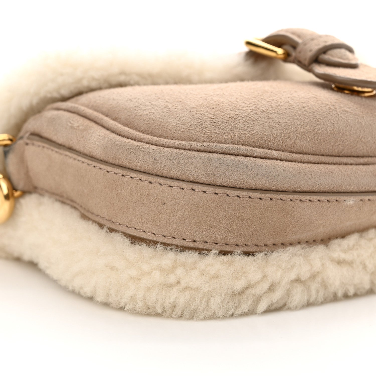 Christian Dior Suede Shearling Small Bobby Flap Beige 8 of 11
