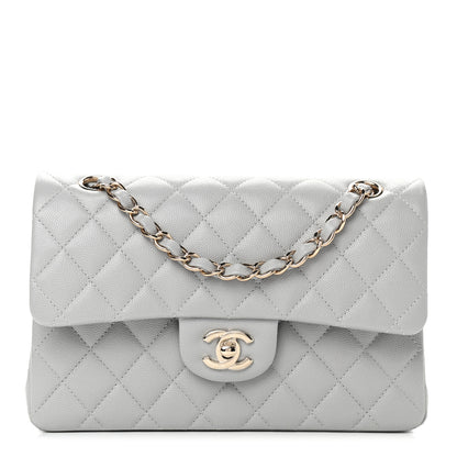 Chanel Caviar Quilted Small Double Flap Grey 1 of 9