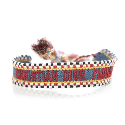Christian Dior Woven Cotton J'Adior Friendship Bracelet Set Blue Multicolor 5 of 6