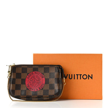 Louis Vuitton Damier Ebene Complice Trunks and Bags Mini Pochette Accessories Red 8 of 8