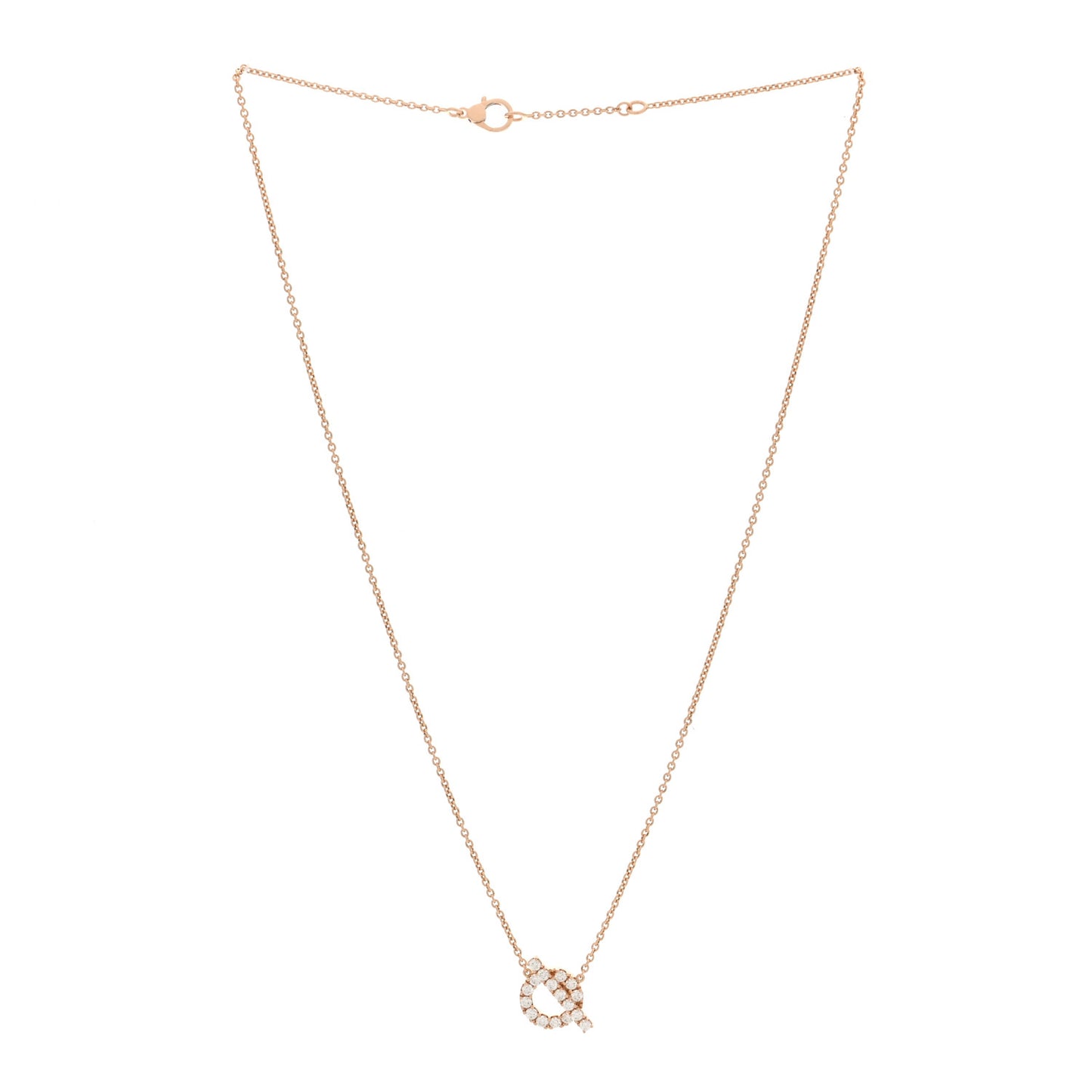 18K Rose Gold Diamond Finesse Pendant Necklace
