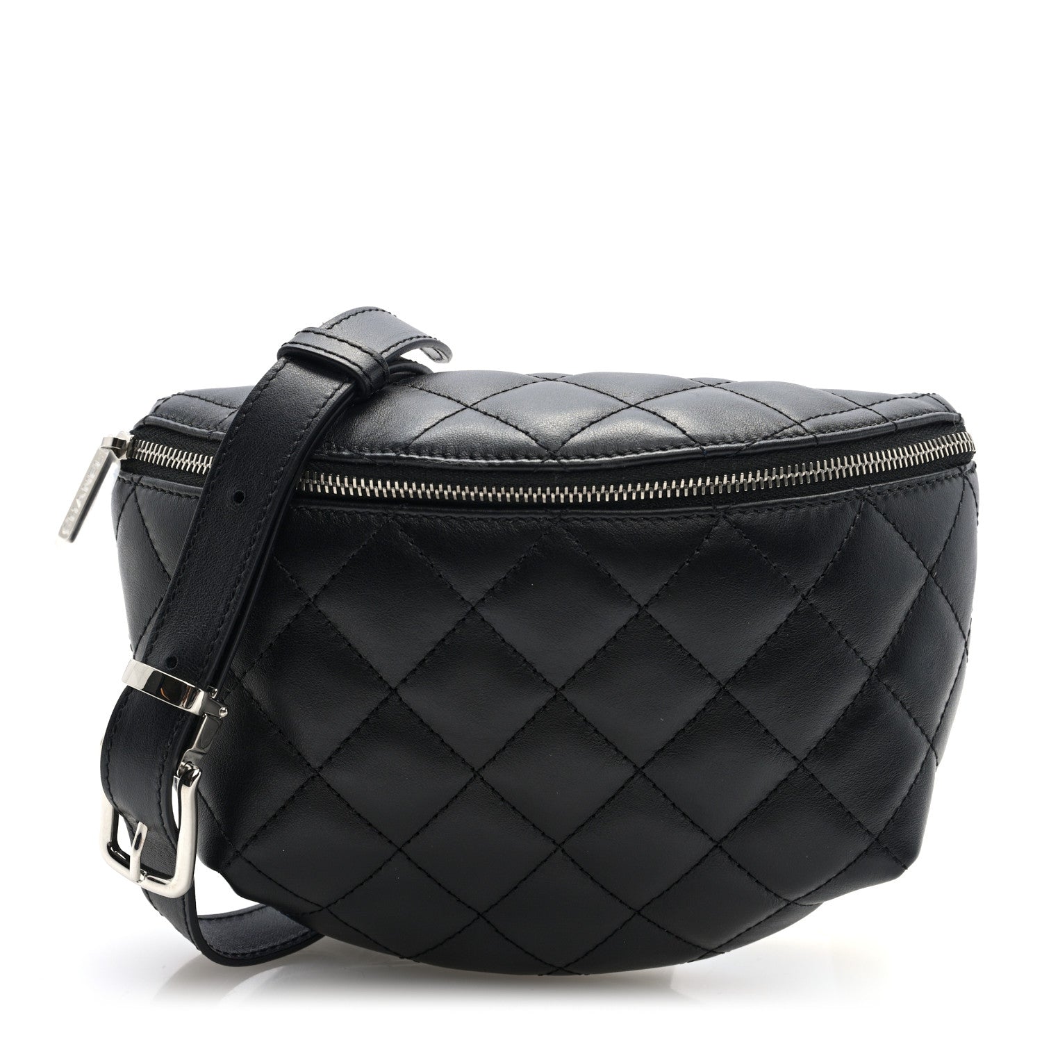Chanel Lambskin Quilted Waist Belt Bag Black 1 of 10