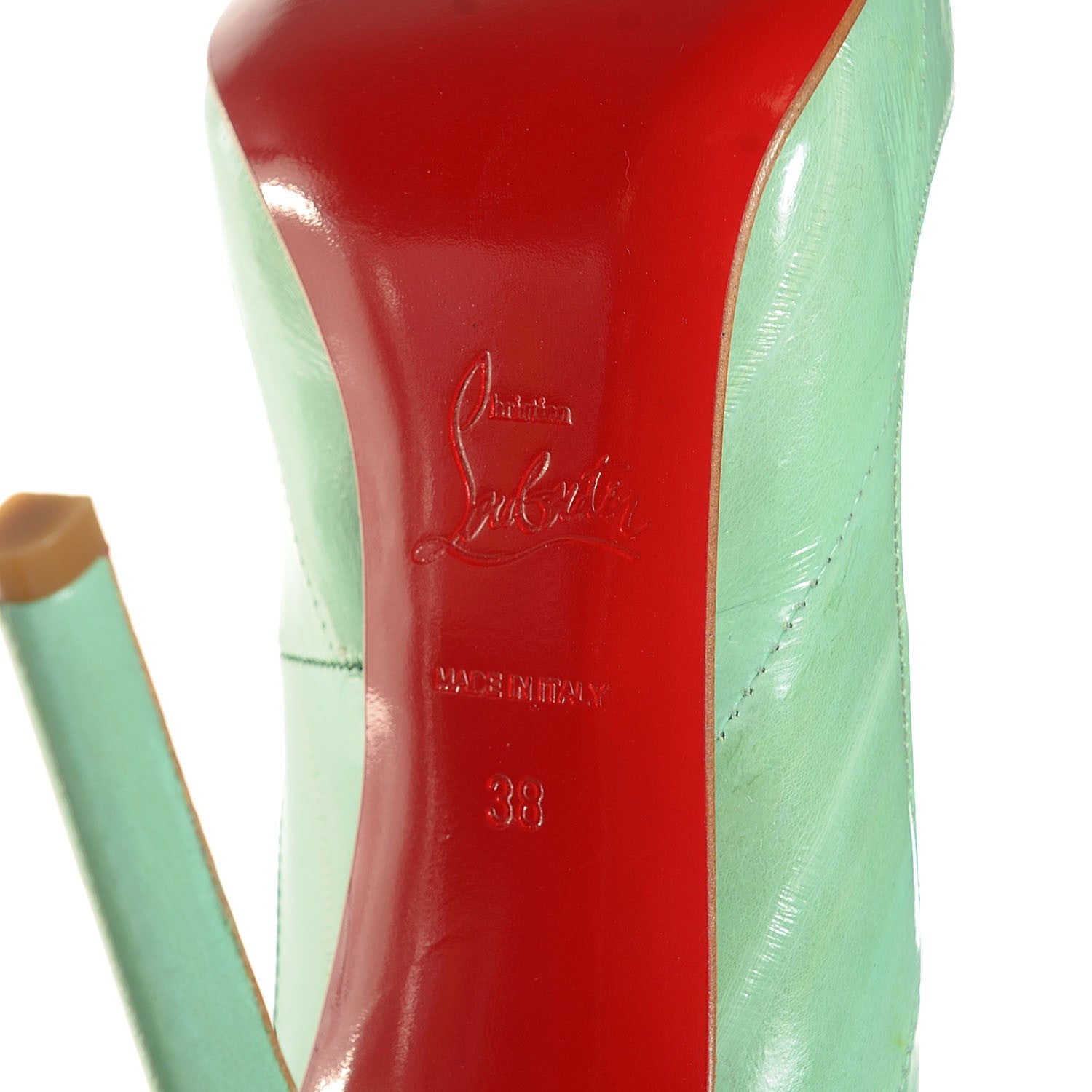 Christian Louboutin Eel Pigalle 120 Pumps 38 Pistachio 6 of 7