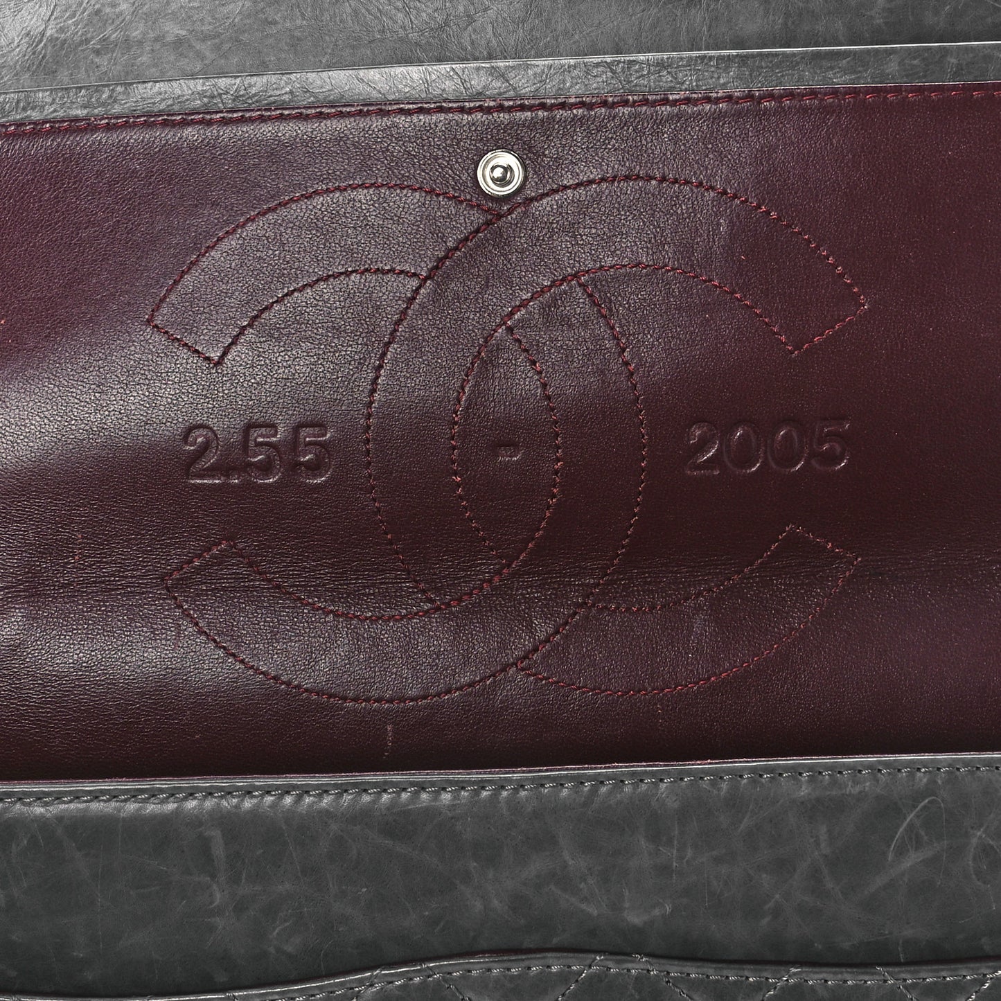 Aged Calfskin Quilted 50th Anniversary 2.55 Reissue 227 Flap Grey