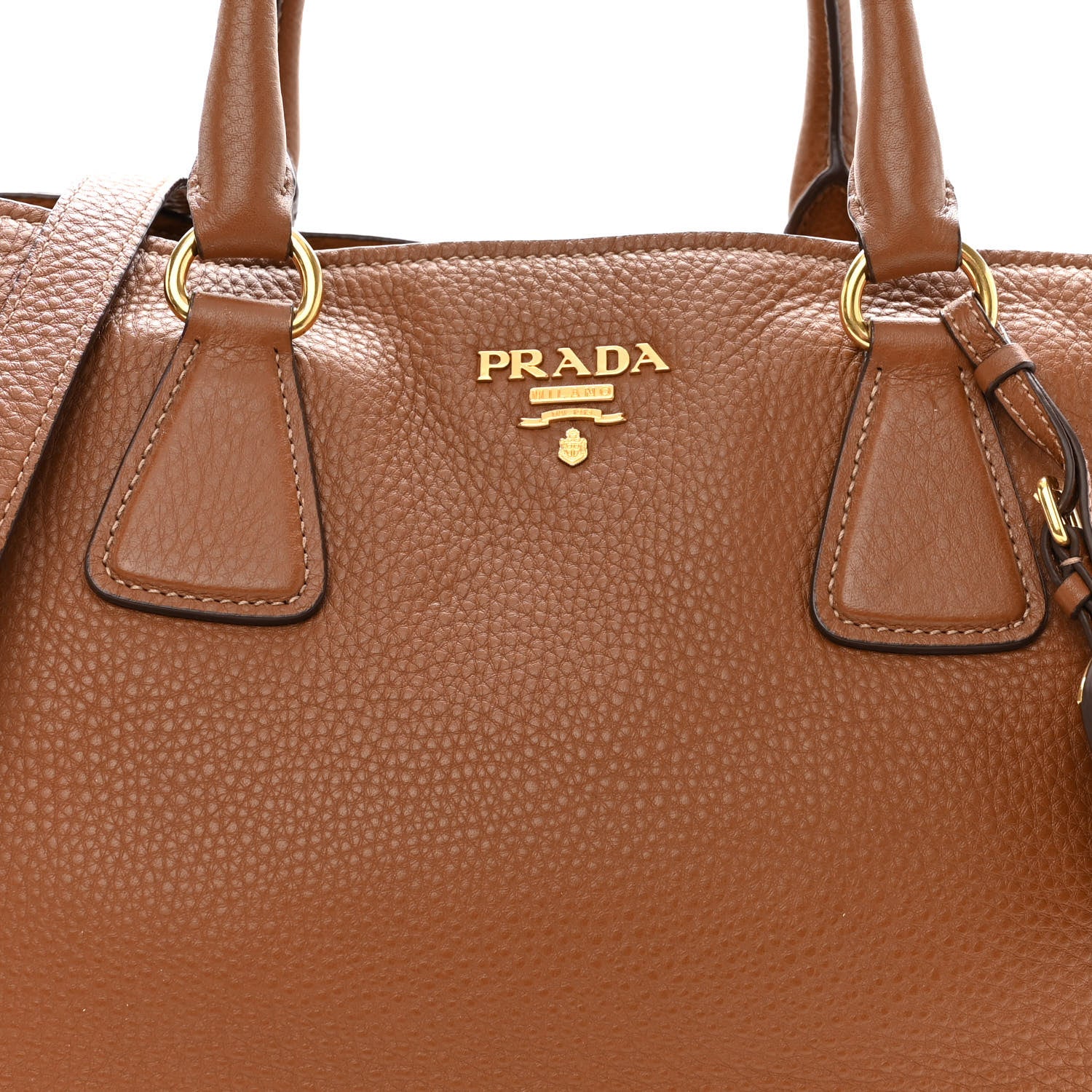 Prada Vitello Daino Zip Tote Cannella 7 of 10