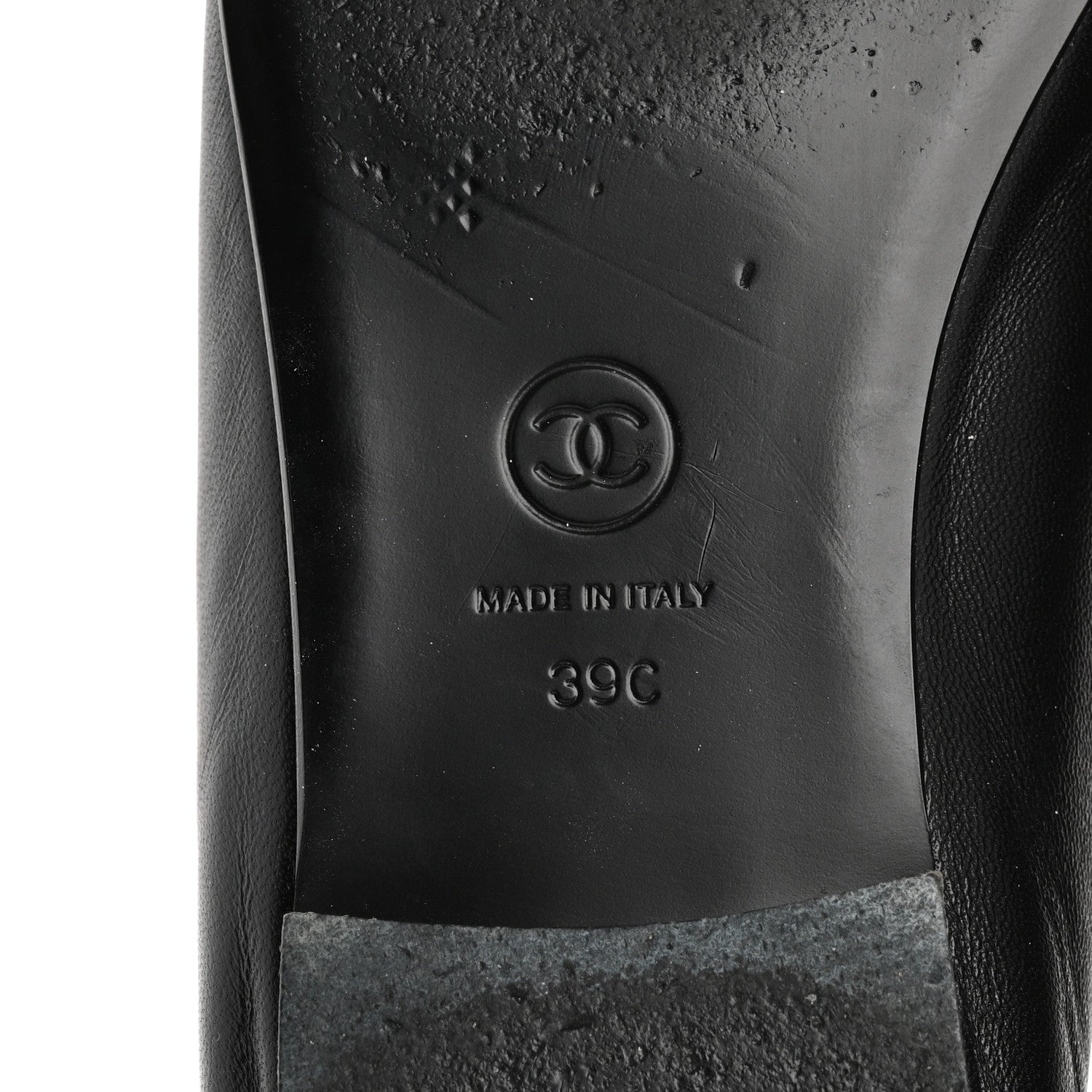 Chanel Lambskin Patent Cap Toe Ballerina Flats 39 Black 7 of 14