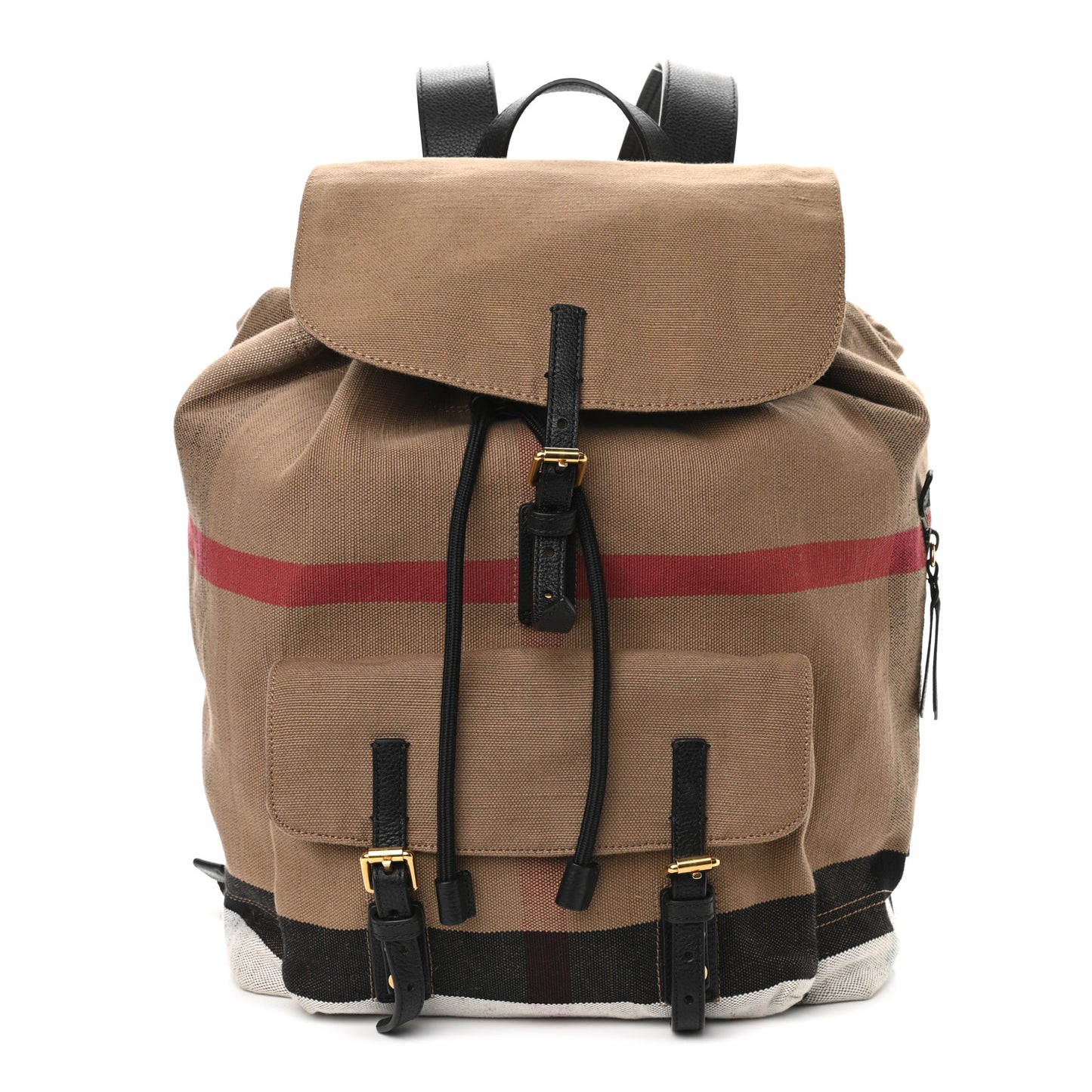 Canvas Mega Check Small Brookdale Backpack Black