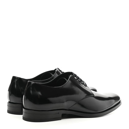 Saint Laurent Patent Calfskin Mens Smoking 25 Derby Lace Up Shoes 45 Black 4 of 10