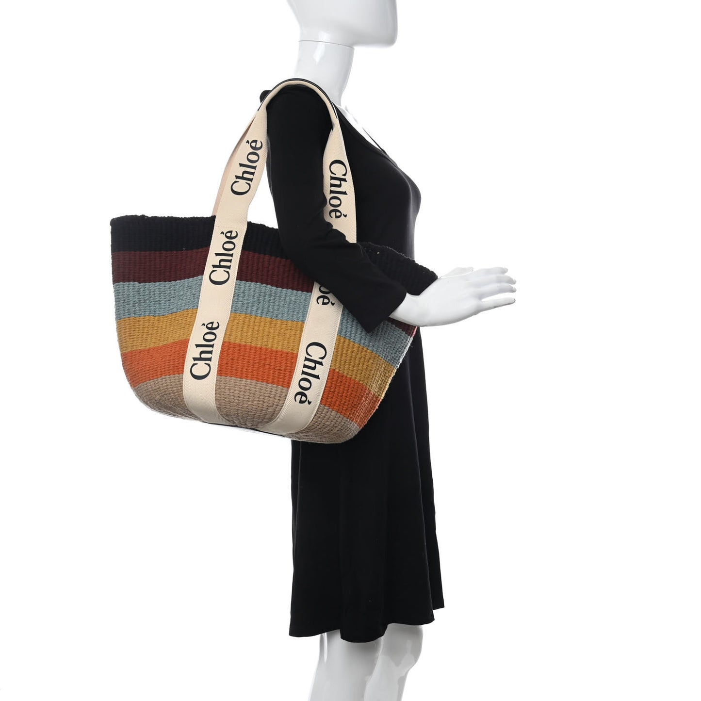 X MIFUKO Woven Large Woody Basket Tote Multicolor