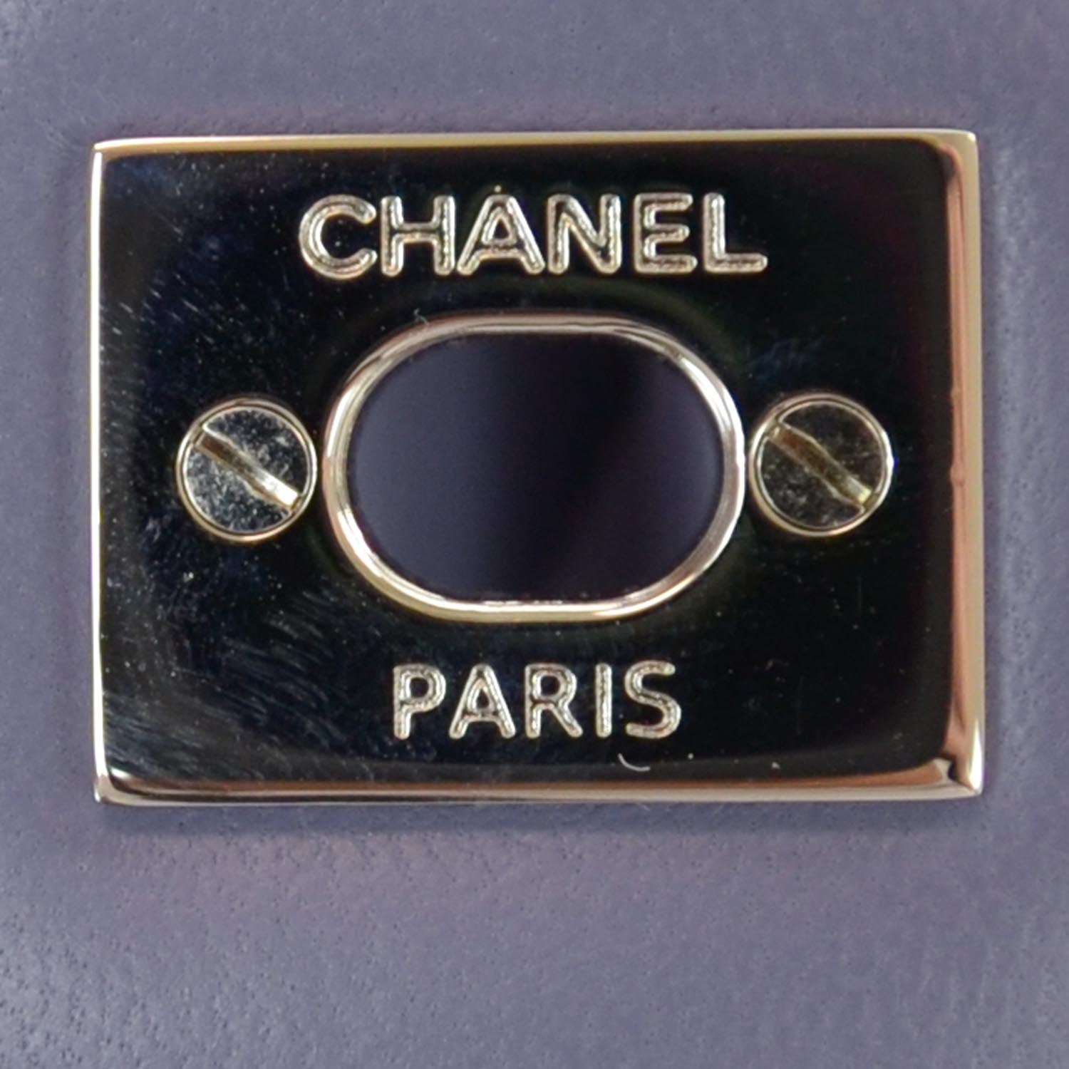 Chanel Lambskin Quilted Clutch Bag Lavender 12C 9 of 9