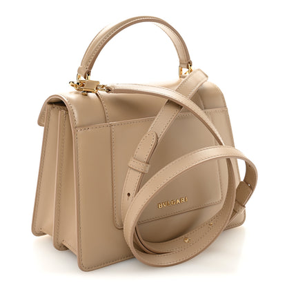 Bulgari Calfskin Serpenti Forever Medium Top Handle Beige 4 of 11