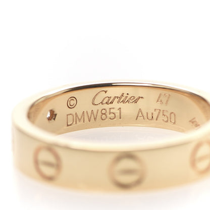 Cartier 18K Yellow Gold Diamond 4mm LOVE Wedding Band Ring 47 4 4 of 4