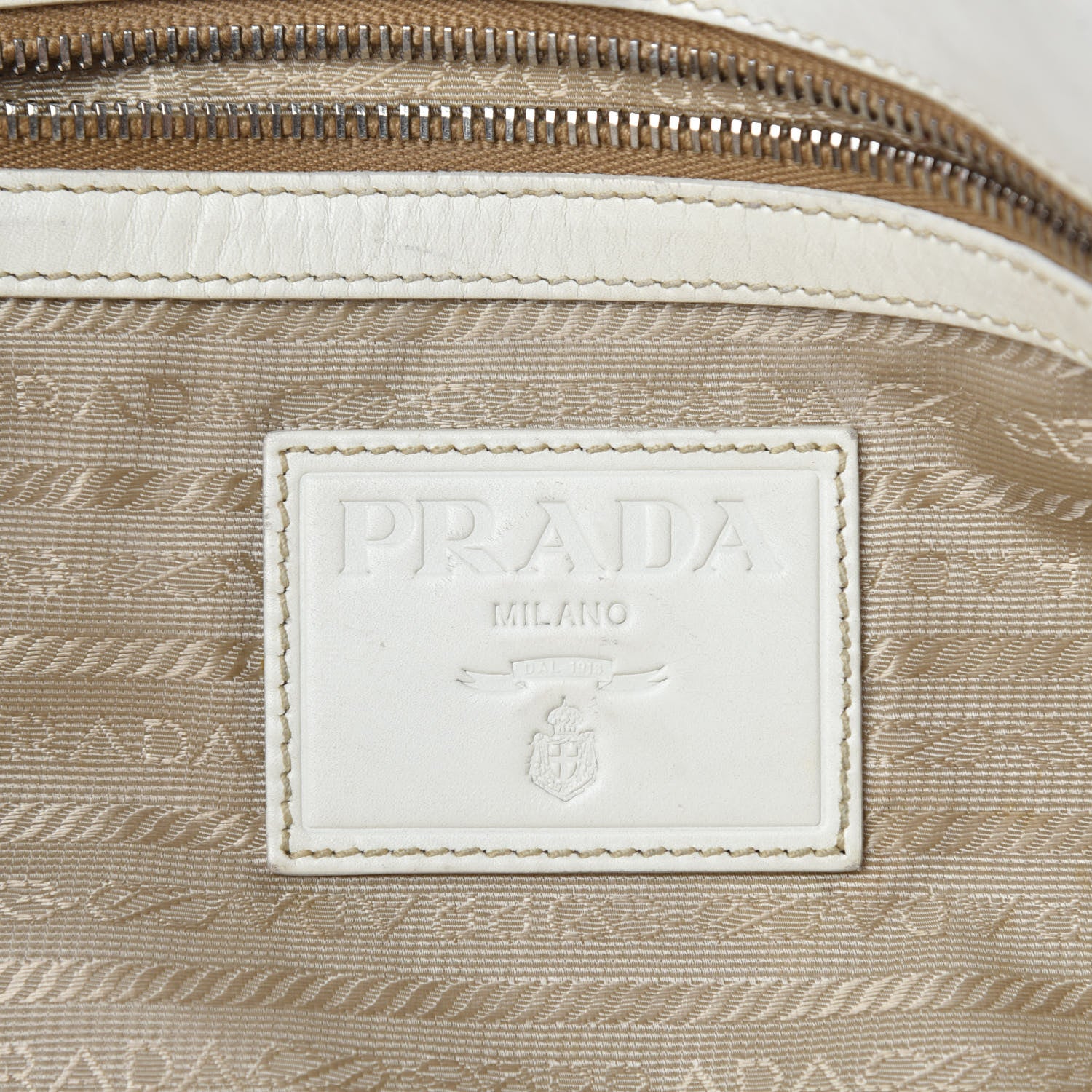 Prada Jacquard Logo Tote Corda Talco 12 of 15