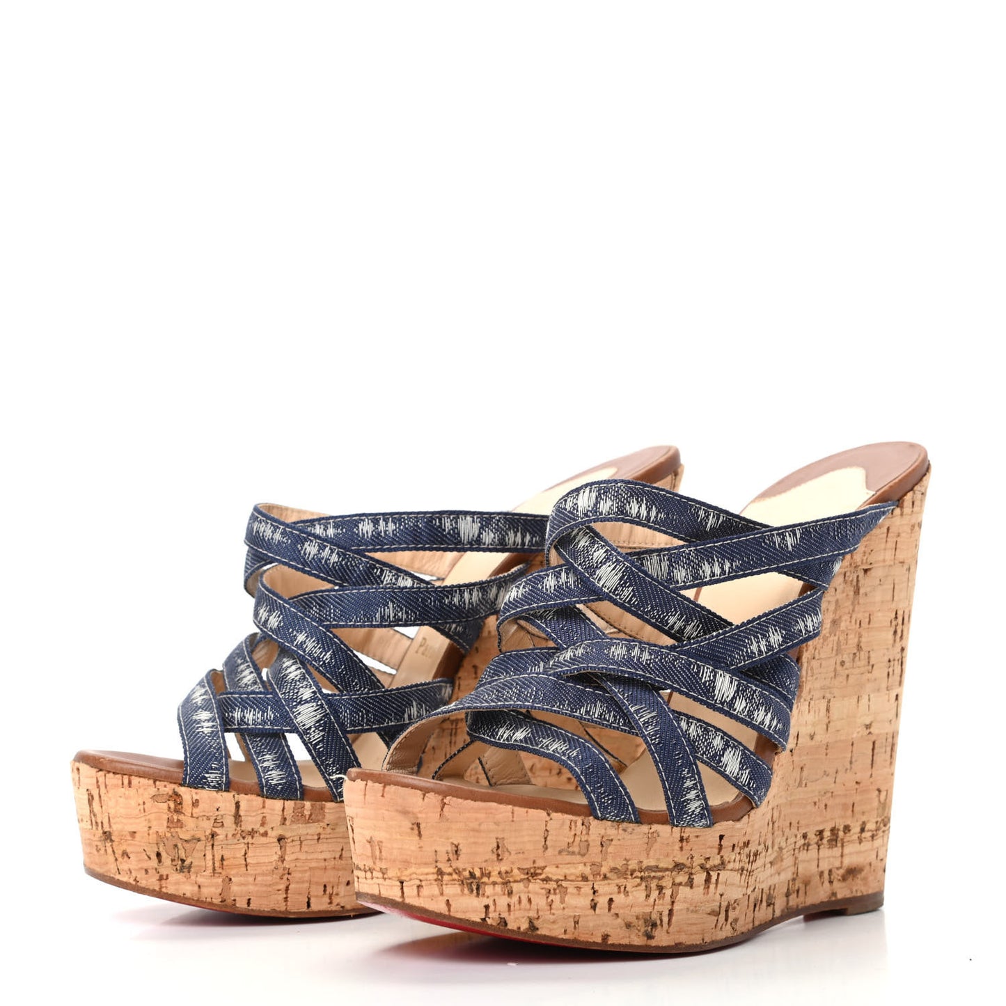 Ribbon Corniche 140 Sandals 38 Denim