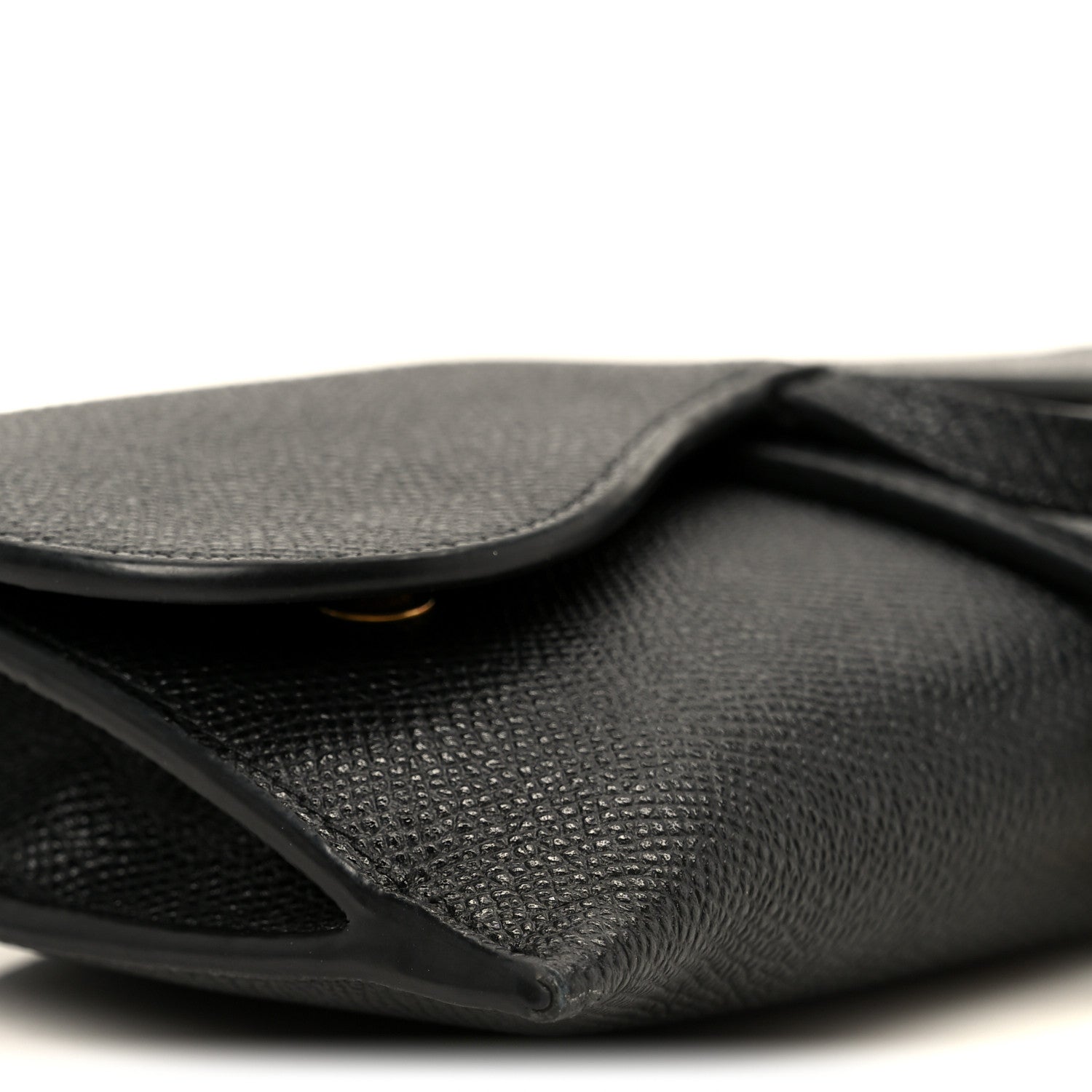 Christian Dior Grained Calfskin Saddle Chain Wallet Pouch Black 13 of 15
