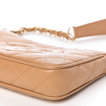 Chanel Caviar Quilted CC Shoulder Bag Beige 12 of 12
