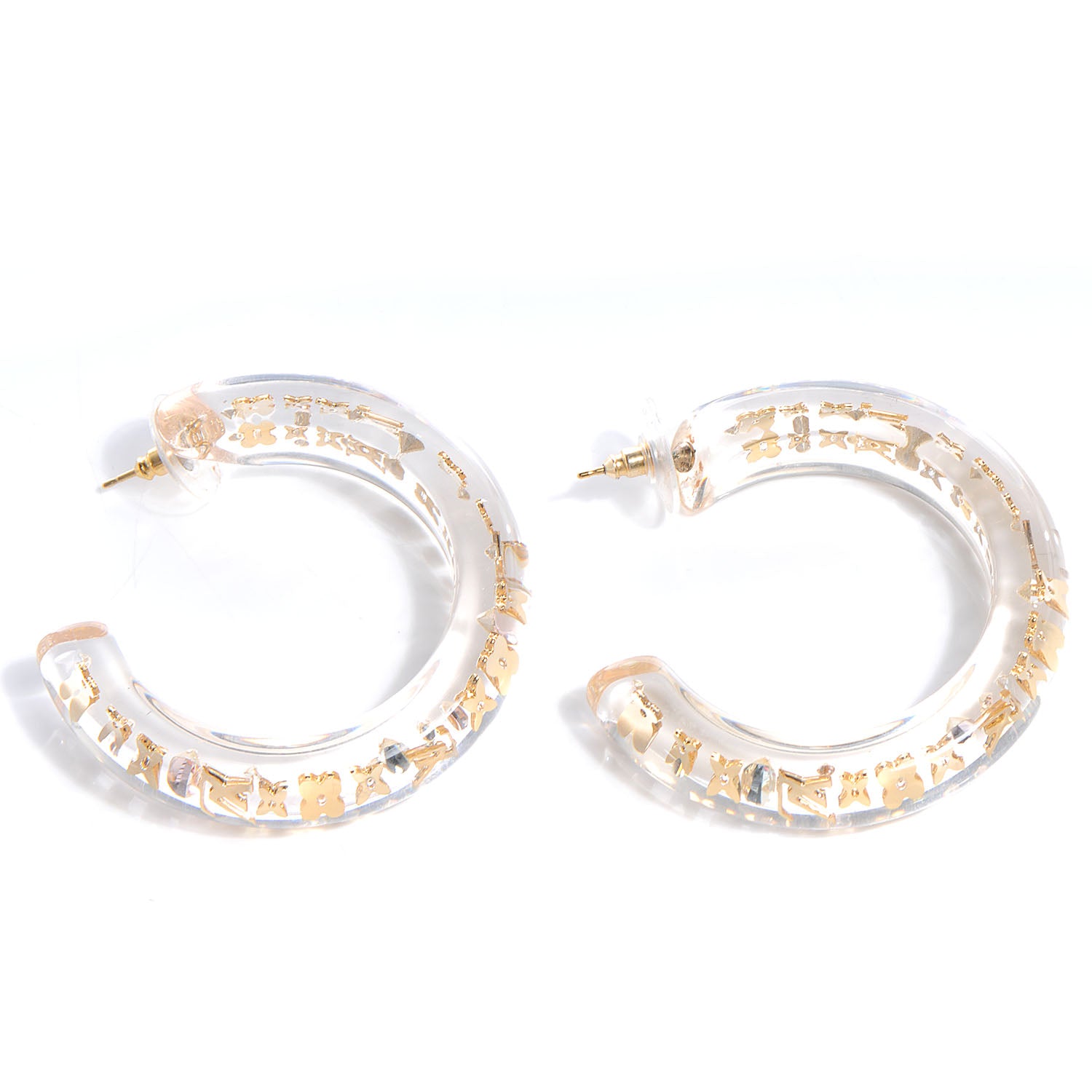 Louis Vuitton Inclusion Hoop Earrings Transparent 1 of 4