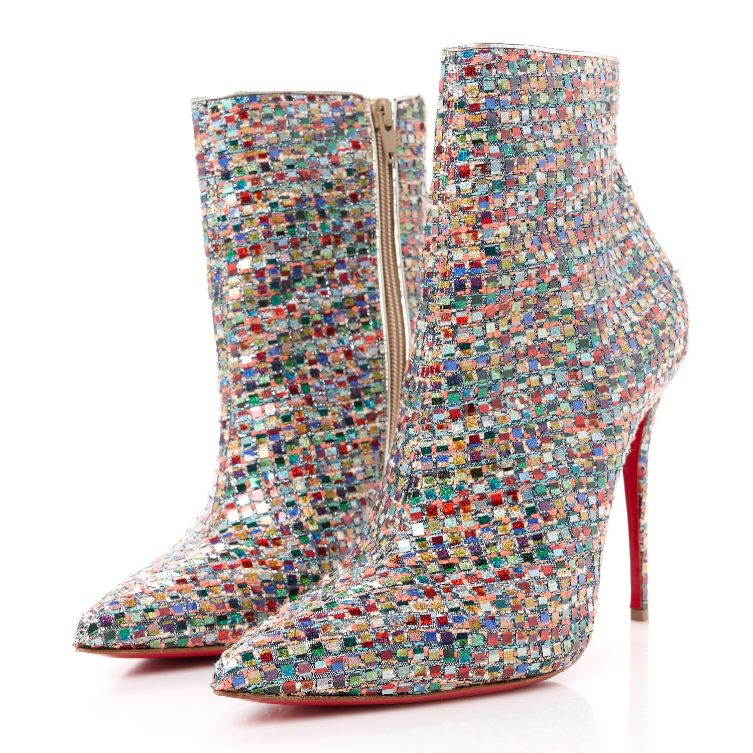 Christian Louboutin Tressage Vitraux So Kate Booty 100 Ankle Boots 38.5 Multicolor 3 of 10