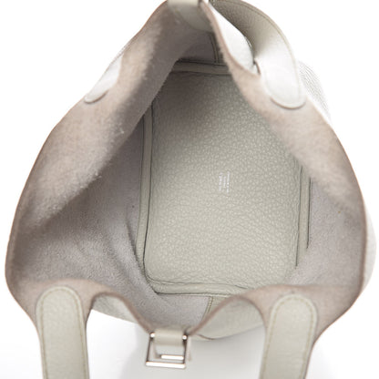 Hermes Taurillon Clemence Picotin Lock 18 PM Gris Perle 5 of 7