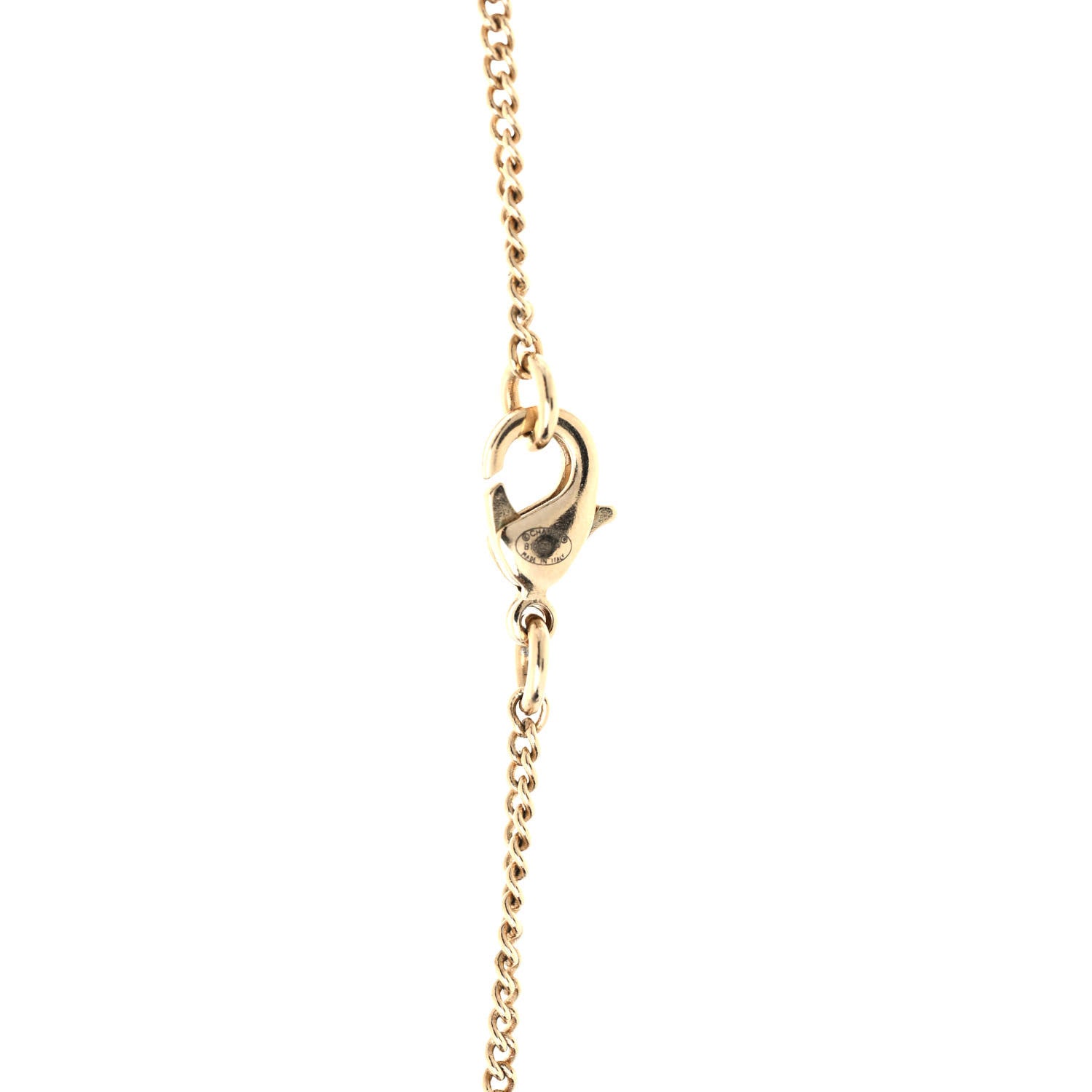Chanel Lambskin CC Chain Necklace Gold Black 3 of 4