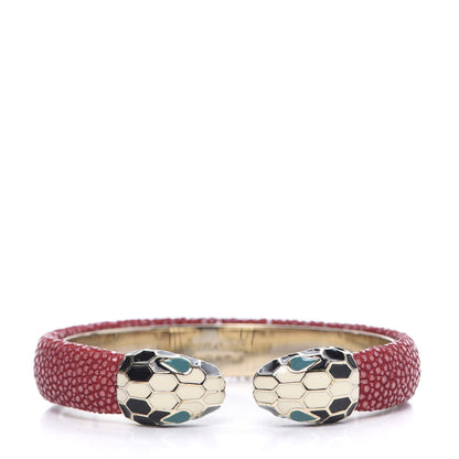 Bulgari Galuchat Serpenti Forever Bracelet M Red 1 of 5