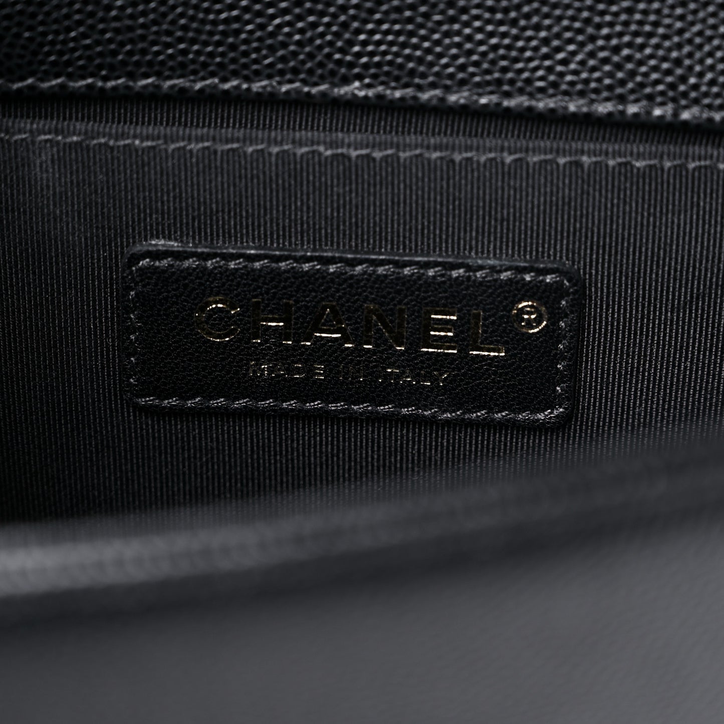 Caviar Quilted Small Boy Flap Black