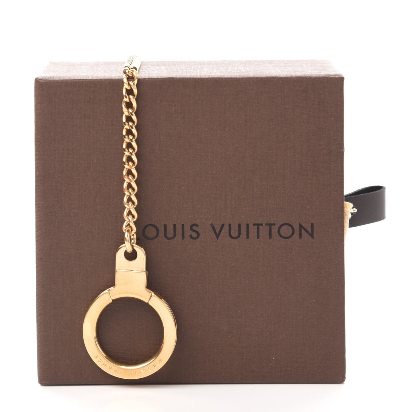 Metal Pochette Extender Key Ring Chain Gold