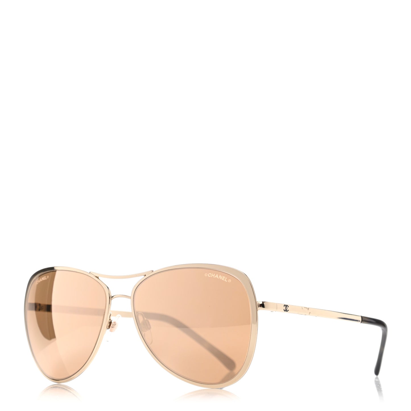 Metal Mirrored Pilot Summer Sunglasses 4223 Gold