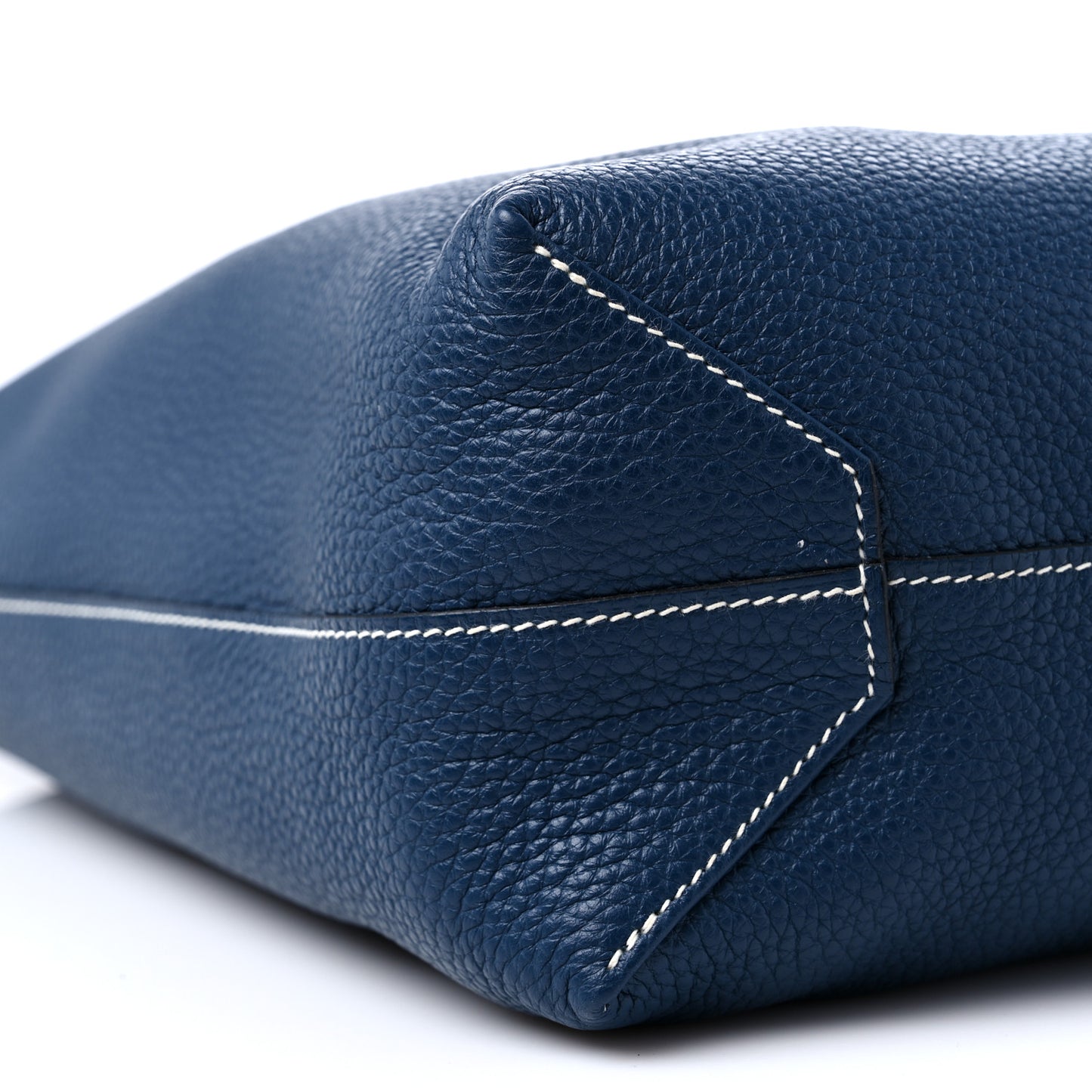 Taurillon Clemence Double Sens 36 Reversible Tote Bleu Sapphire Izmir