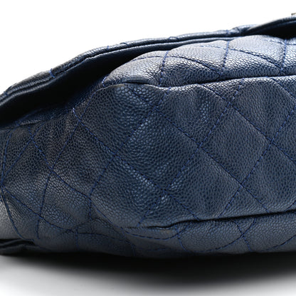 Chanel Iridescent Caviar Quilted Jumbo Easy Flap Blue 9 of 12