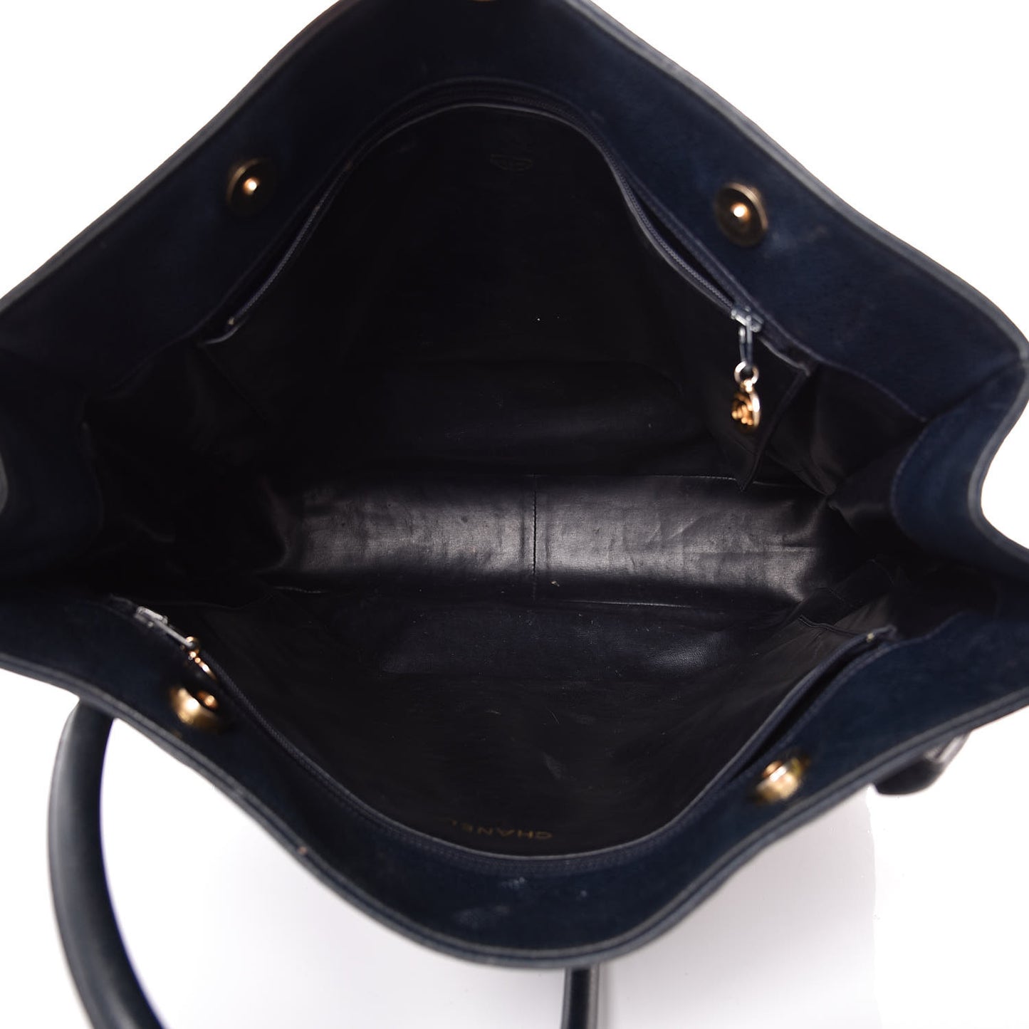 Caviar Timeless CC Shoulder Bag Navy Blue