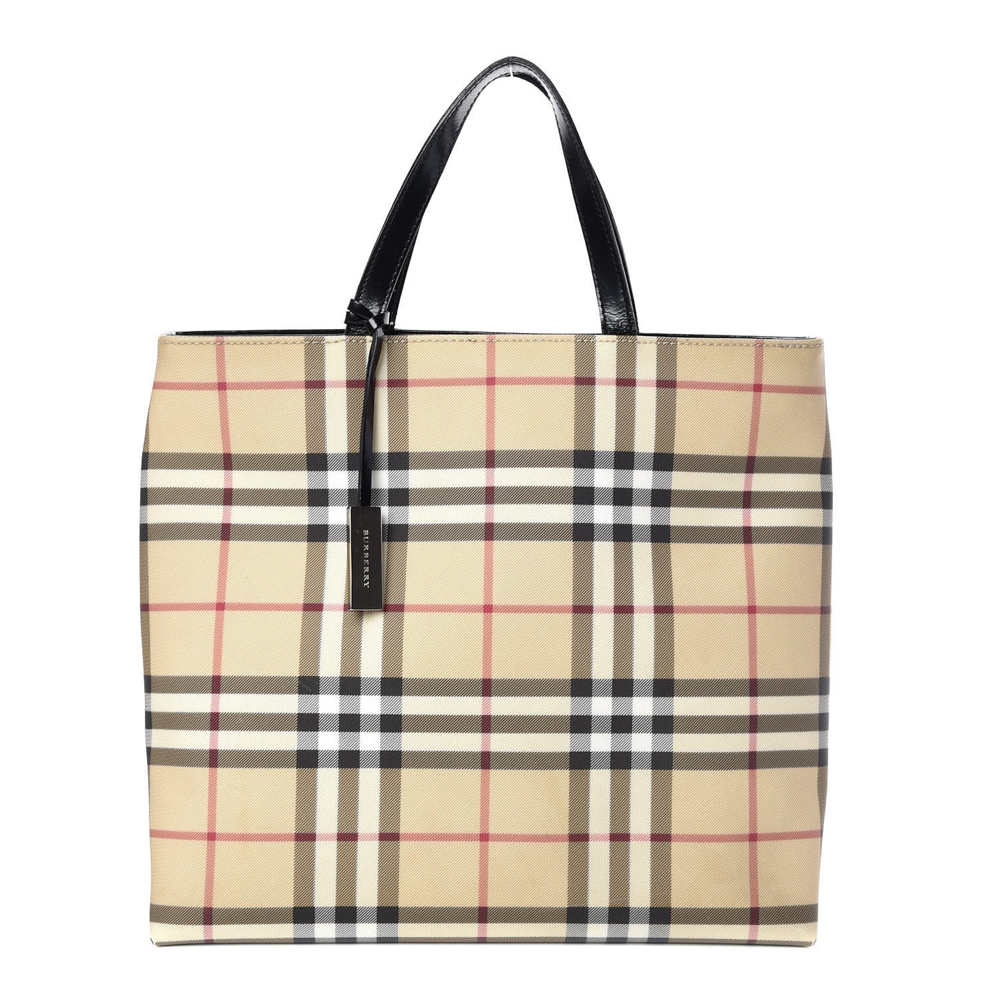 House Check Medium Tote Black