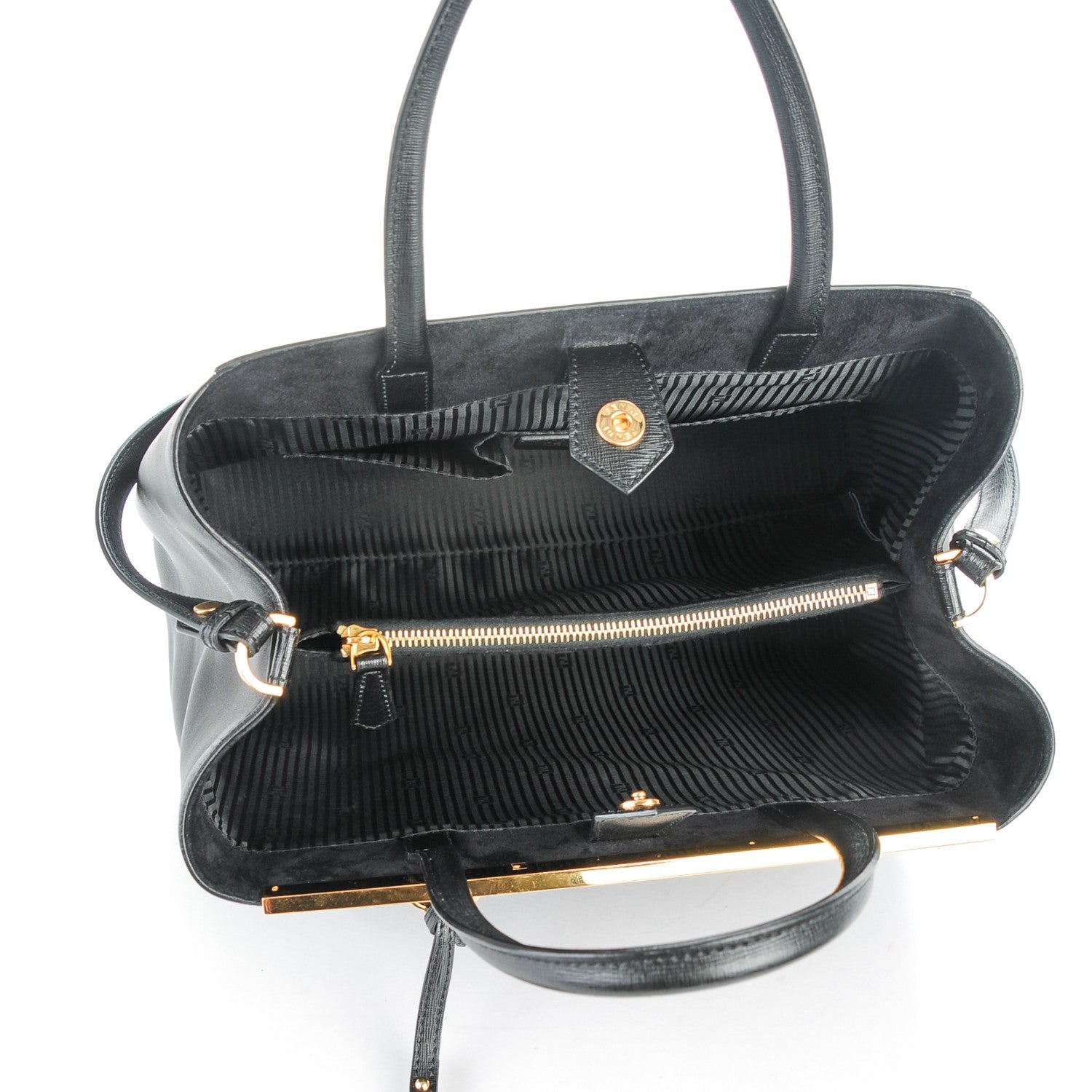 Fendi Vitello Elite Regular 2Jours Tote Black 5 of 8