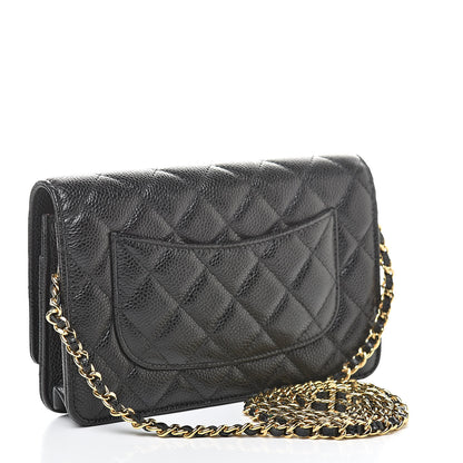 Chanel Caviar Quilted Wallet On Chain WOC Black 3 of 12