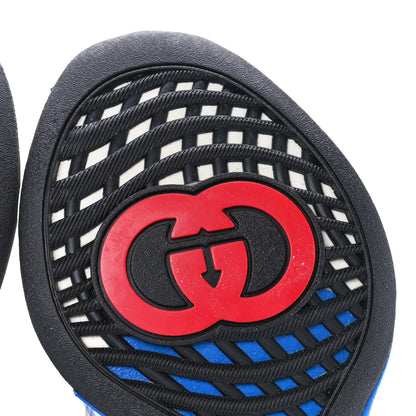 Gucci Technical Knit Fabric Waves GG Monogram Womens Gucci Run Sneakers 37 Great White Bright Splash Thunder Grey Sky 7 of 9
