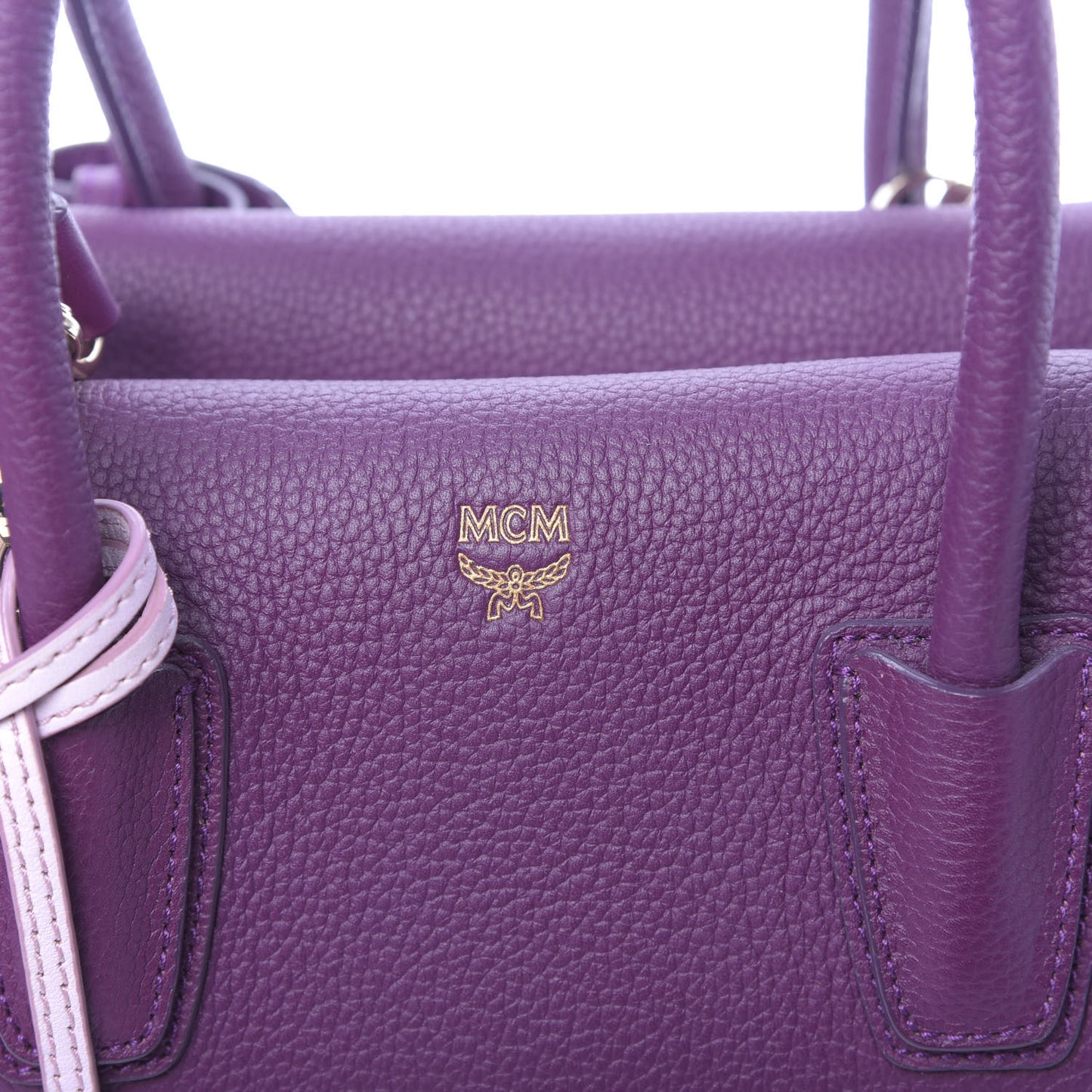 Grained Calfskin Medium Milla Tote Mystic Purple