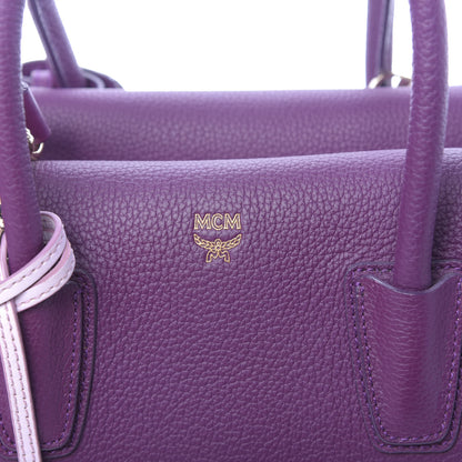 MCM Grained Calfskin Medium Milla Tote Mystic Purple 9 of 9