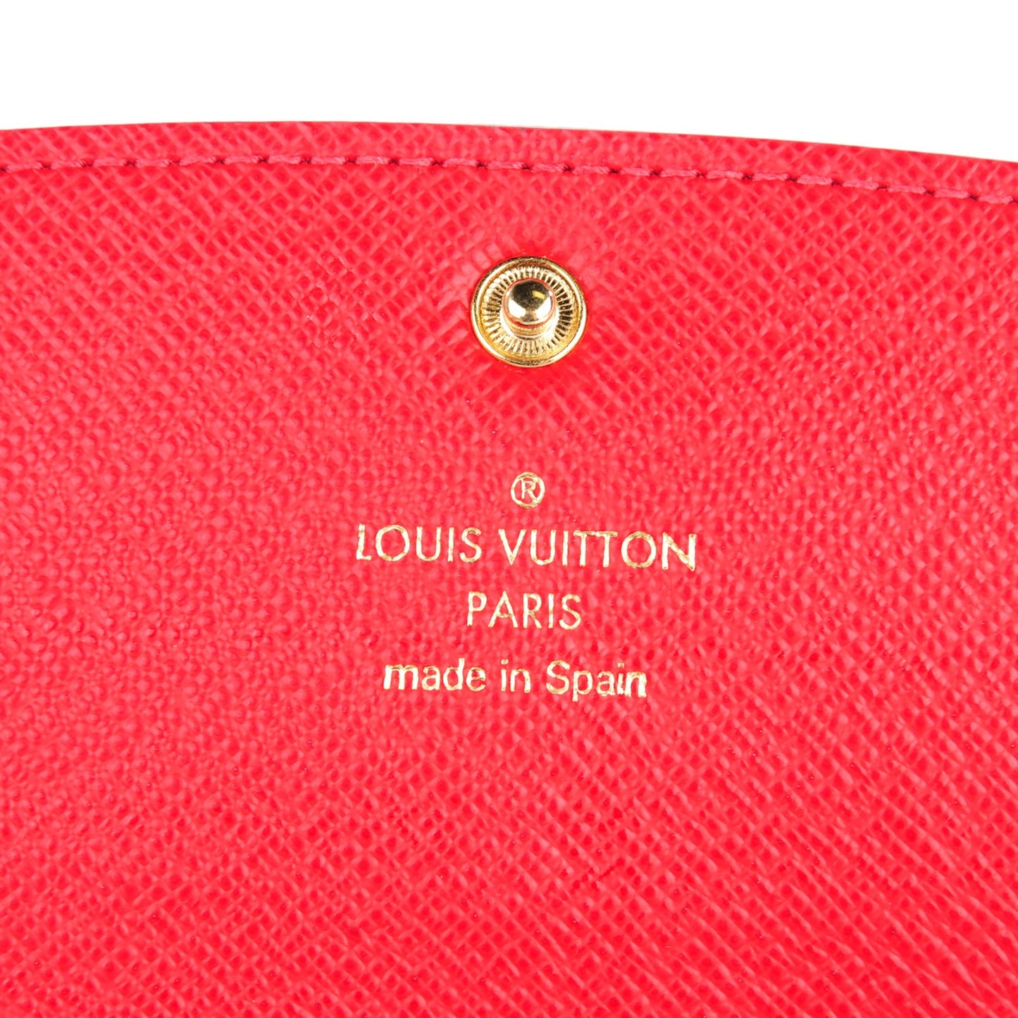 Damier Ebene Emilie Wallet Red