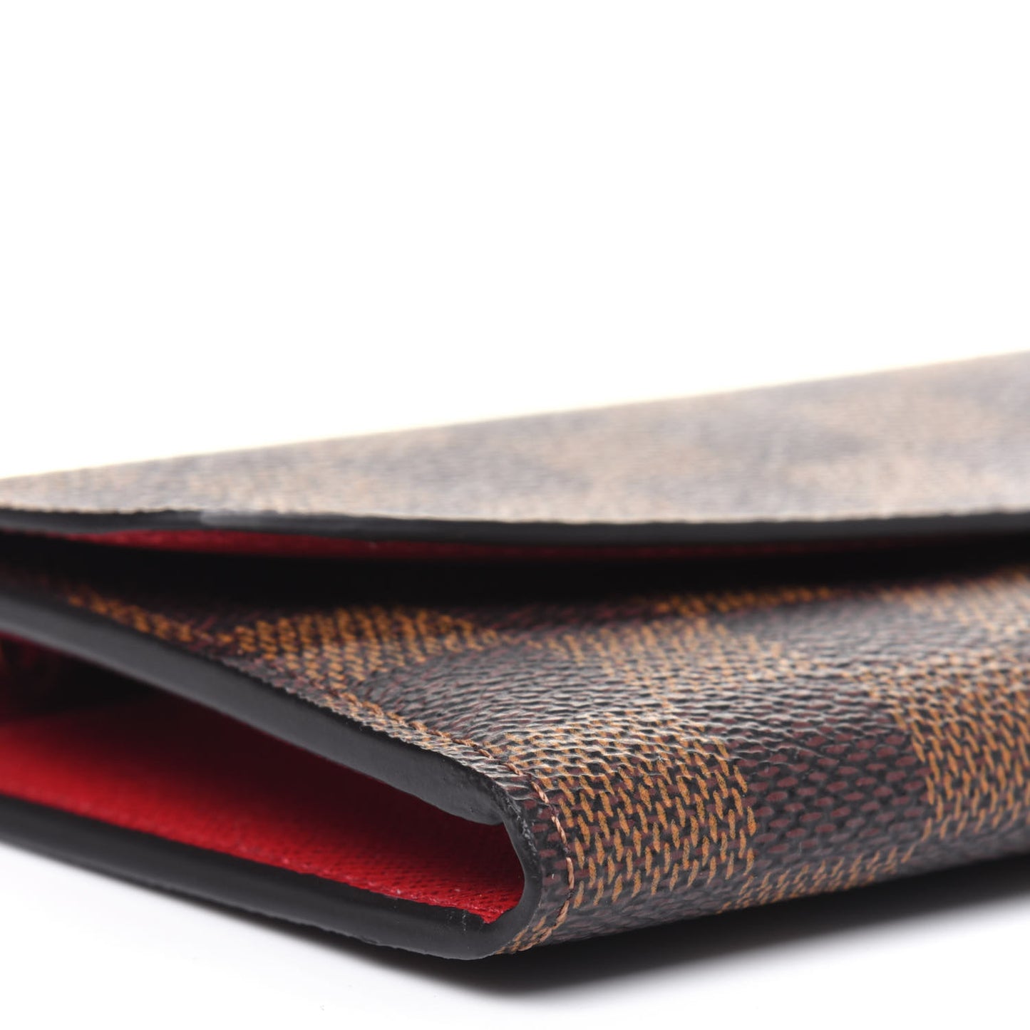 Damier Ebene Emilie Wallet Red