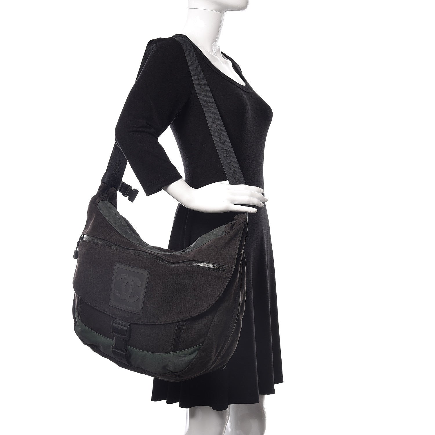 Chanel Canvas Nylon Sport Messenger Black 2 of 17