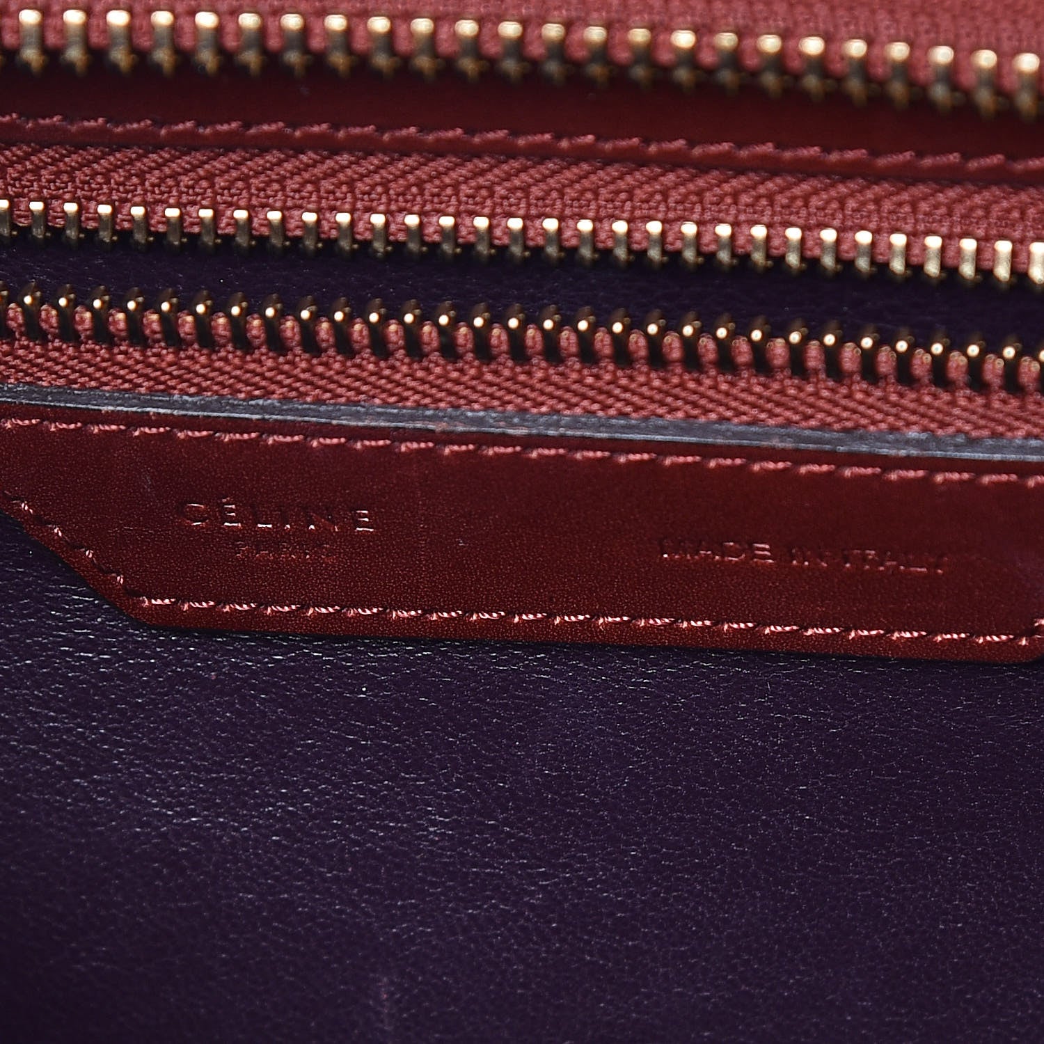 Celine Palmelato Micro Luggage Red Wood 8 of 20