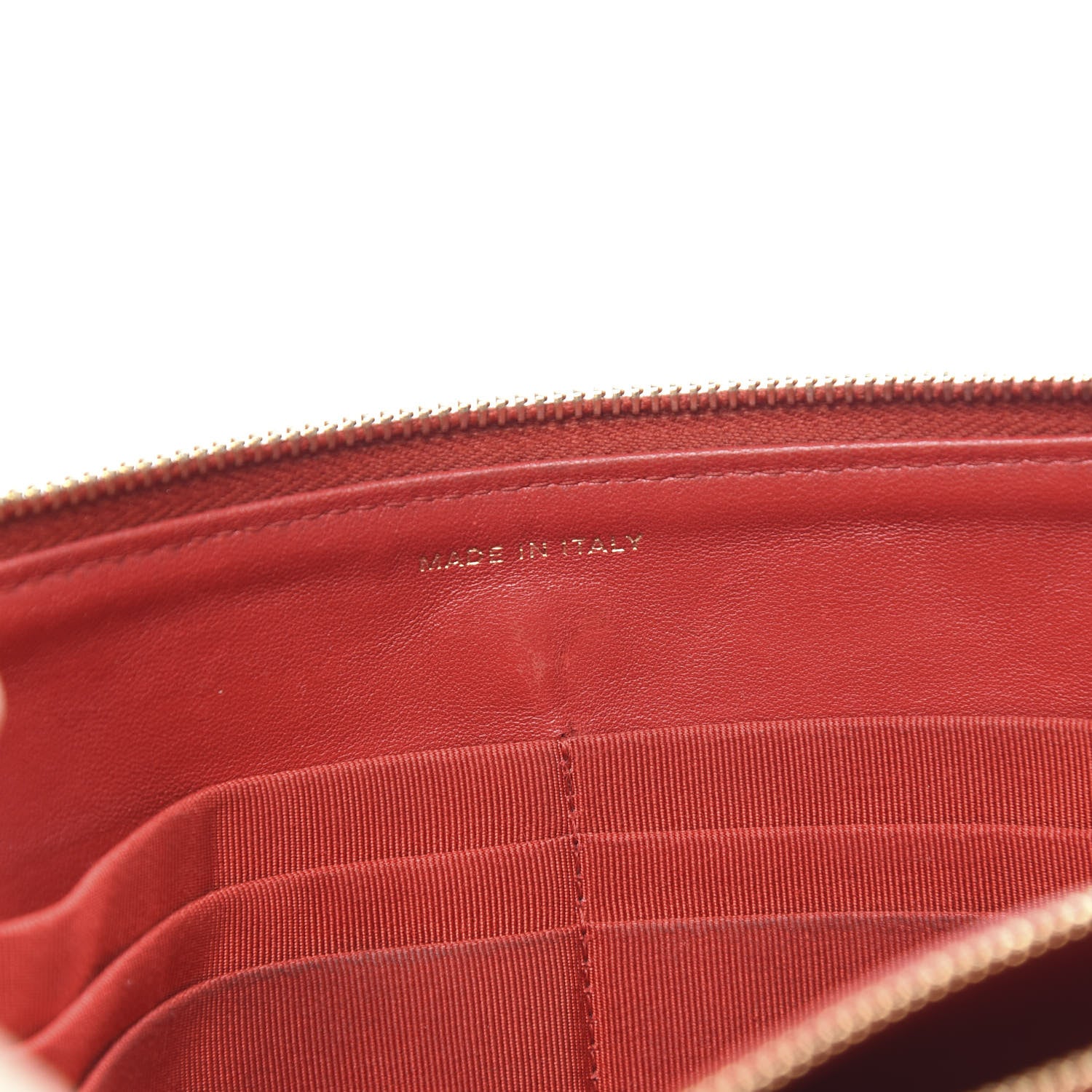 Chanel Lambskin Quilted Small Zipped Pouch Red 6 of 10