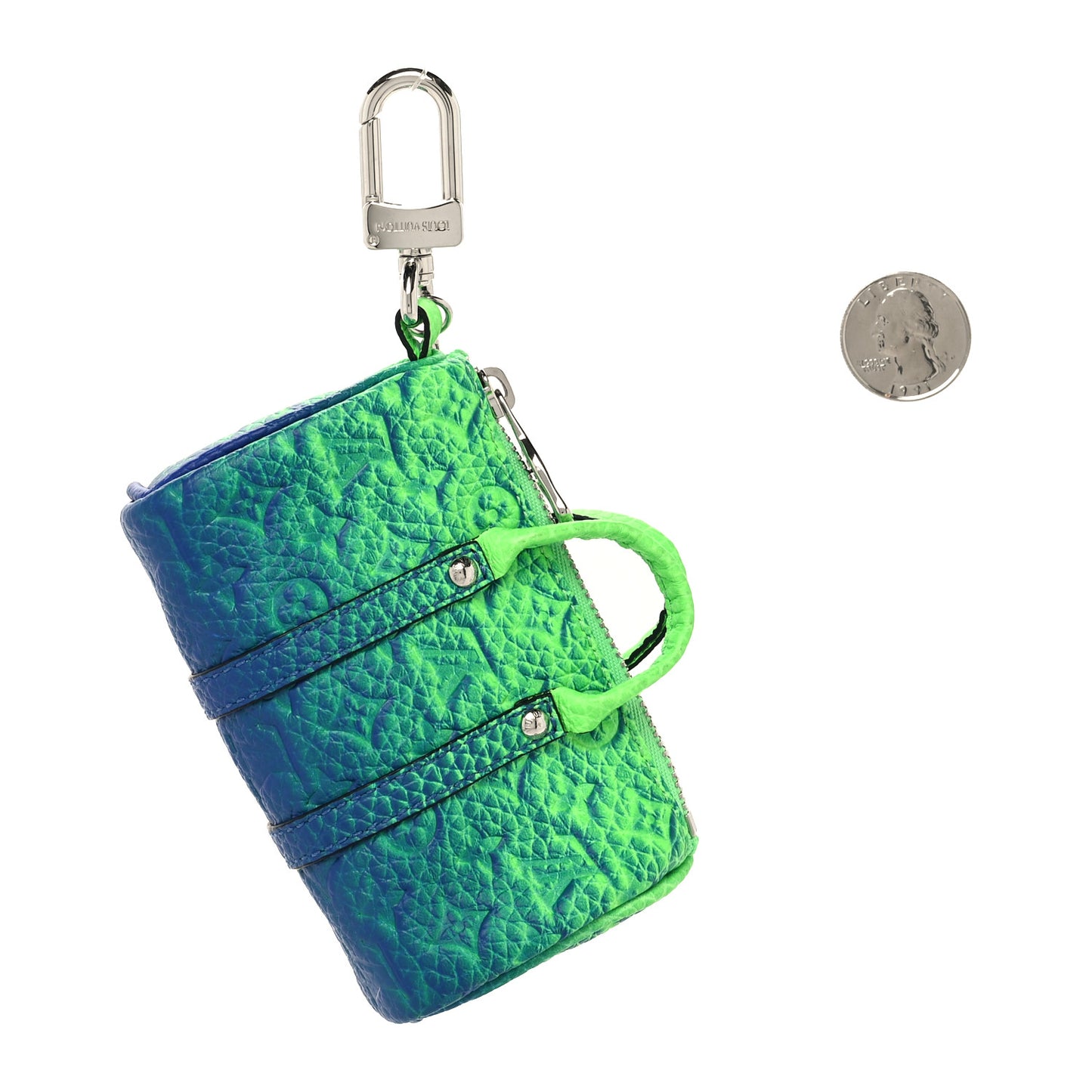 Taurillon Illusion Mini Keepall Earphones Pouch Bleu Vert