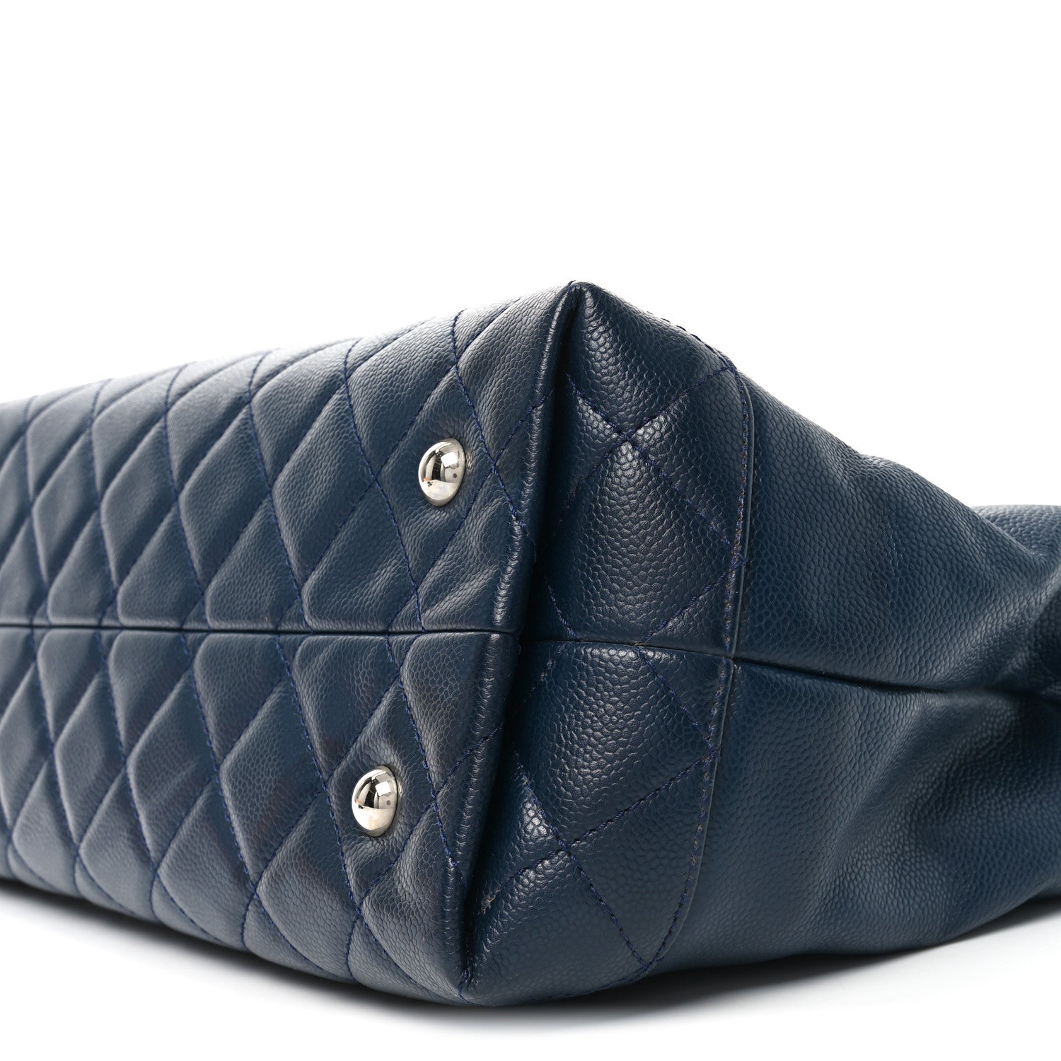 Chanel Caviar Large Soft CC Top Handle Tote Navy Blue 9 of 9