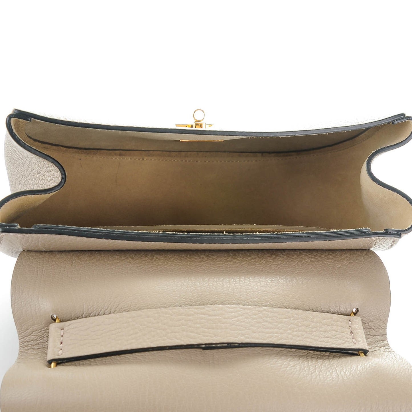 Grained Lambskin Drew Shoulder Bag Motty Grey