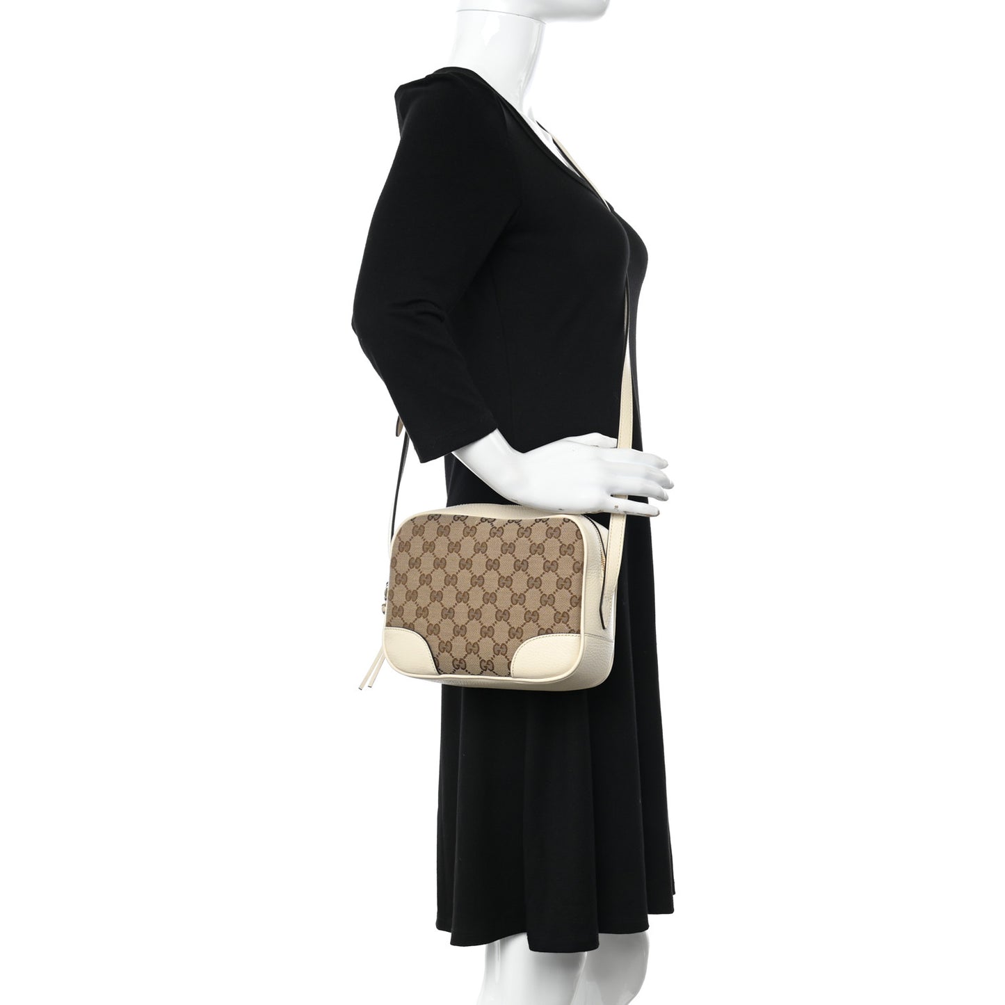Monogram Dollar Calfskin Mini Bree Messenger Bag Beige Ebony Avoire