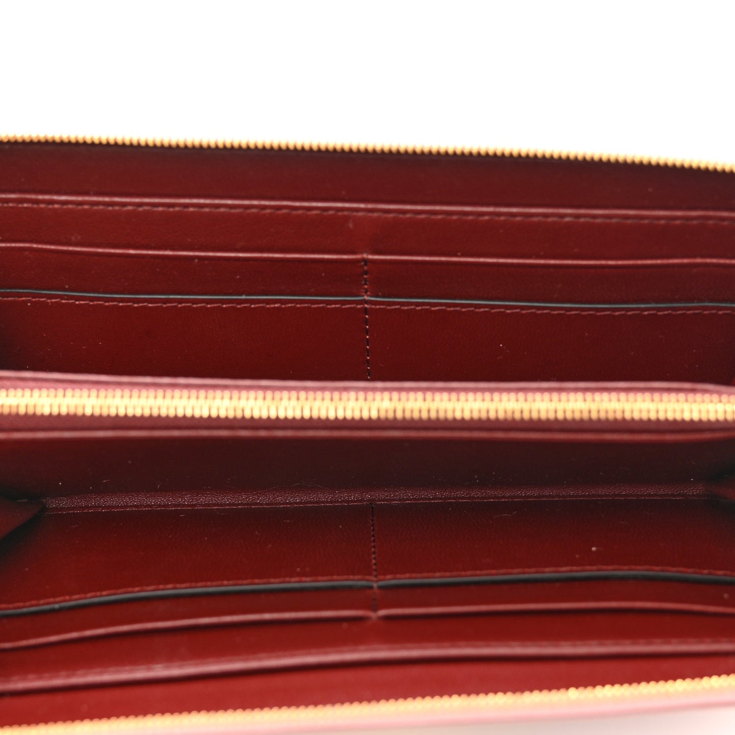 Micro Classic Grain Plaque 8 Credit Card Zip Wallet Mocha Rose