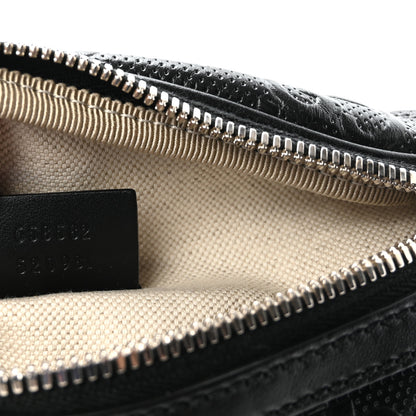 Gucci Calfskin GG Tennis Embossed Belt Bag Black 7 of 10