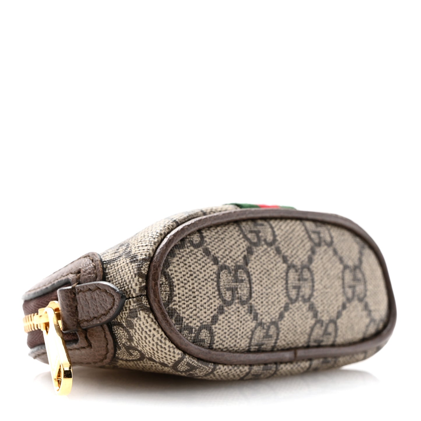 GG Supreme Monogram Web Ophidia Dome Key Pouch Beige New Acero